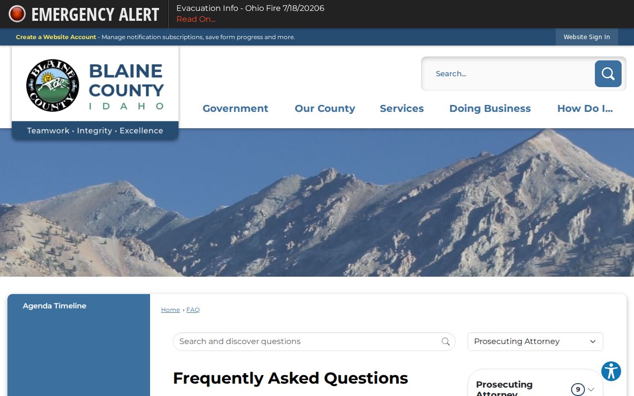 Blaine County Magistrate Court citation and clerk instructions
