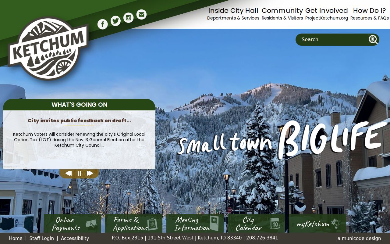 Official Ketchum City Hall municipal website